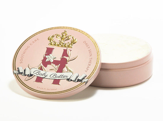 Royal Heir Botanicals Butter in Pink organic, food grade quality whipped butter. Soothing care for delicate skin.